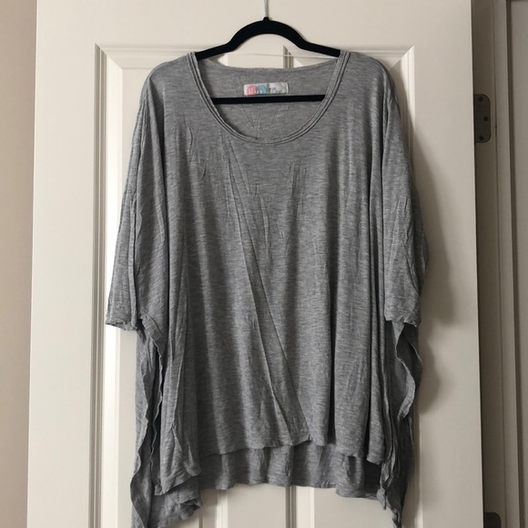 Free People Tops - FP Beach Gray Poncho Tee
